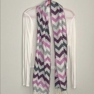2/$20🧣Purple Lilac Gray Chevron Fringe Scarf